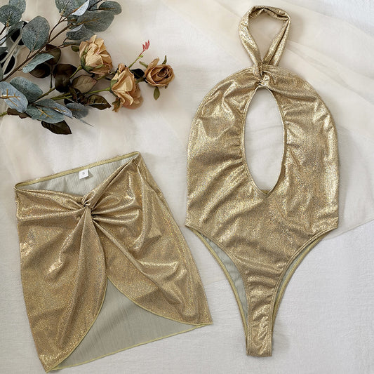 Sparkle Glitter Backless Bikini Set