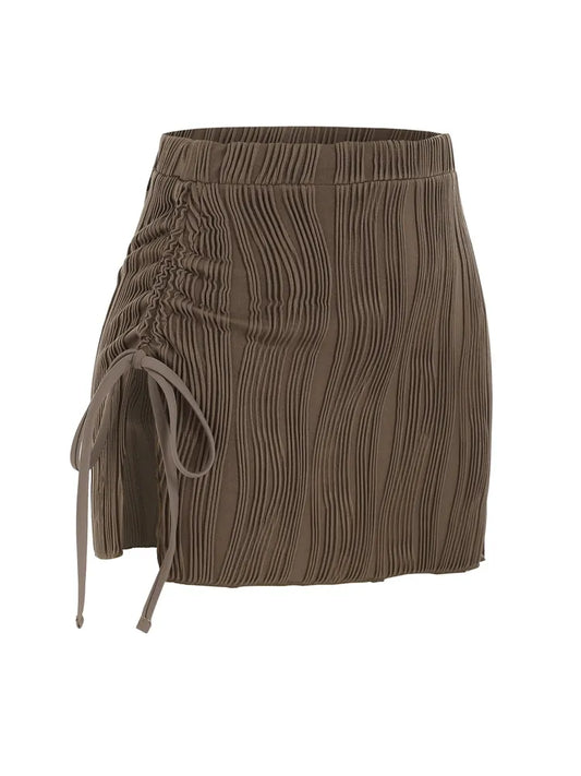 Tie-Side Beach Sarong Mini Skirt Wrap